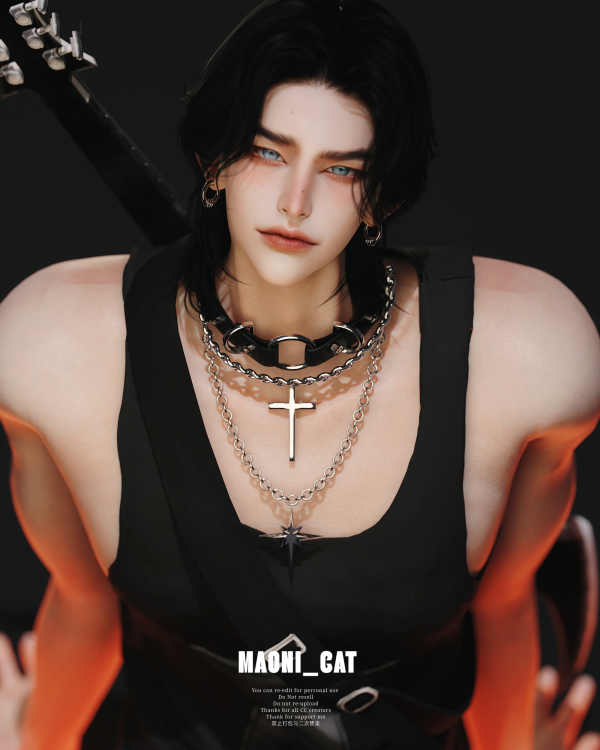 Alpha [Maoni_cat]Necklace No5 Heavy Meta by simsfinds - The Sims 4 Custom Content