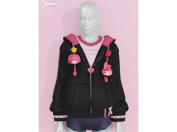 Maxis Match My Melody Sweet Piano Male Hoodie [1618 Items] by Learxfl - The Sims 4 Custom Content