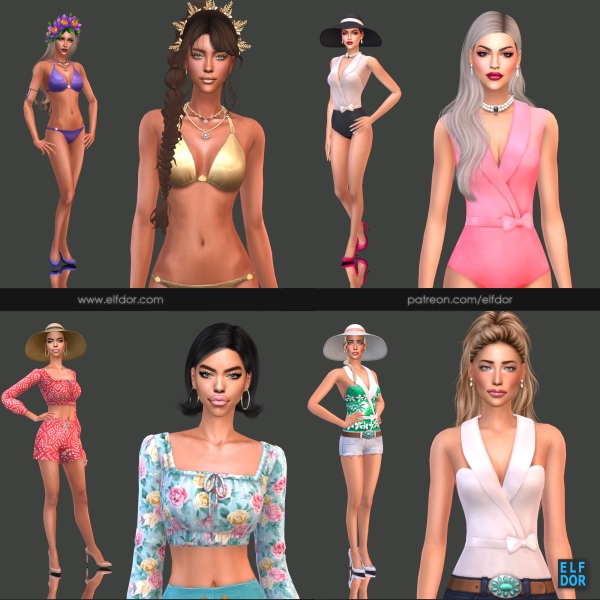 Maxis Match 2024 July 1 Hot Summer by elfdor - The Sims 4 Custom Content