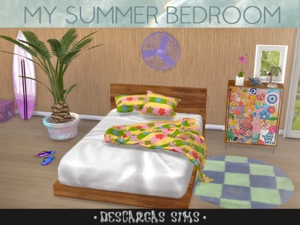 Alpha My Summer Bedroom - The Sims 4 Custom Content