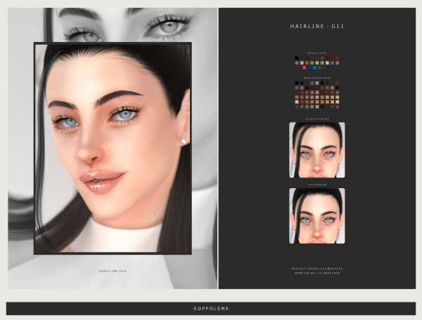 Alpha GPME GOLD Hairline G11 by simsfinds - The Sims 4 Custom Content
