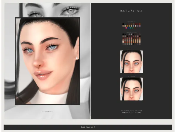 Alpha GPME GOLD Hairline G11 by goppolsme - The Sims 4 Custom Content