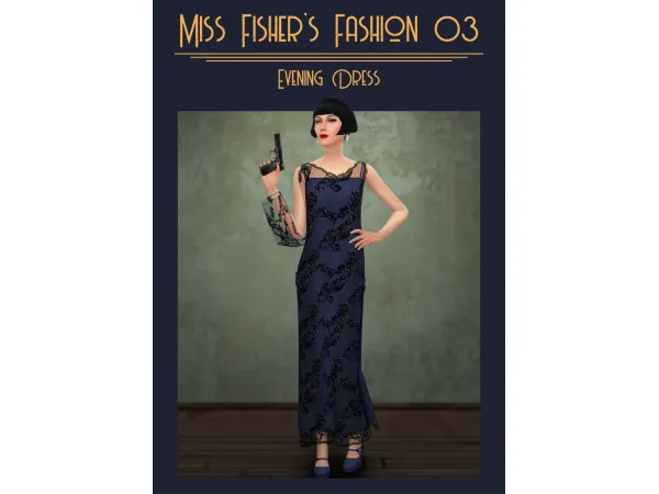 Alpha [Lonelyboy] Miss Fisher's Fashion 03 by HappyLifeSims - The Sims 4 Custom Content
