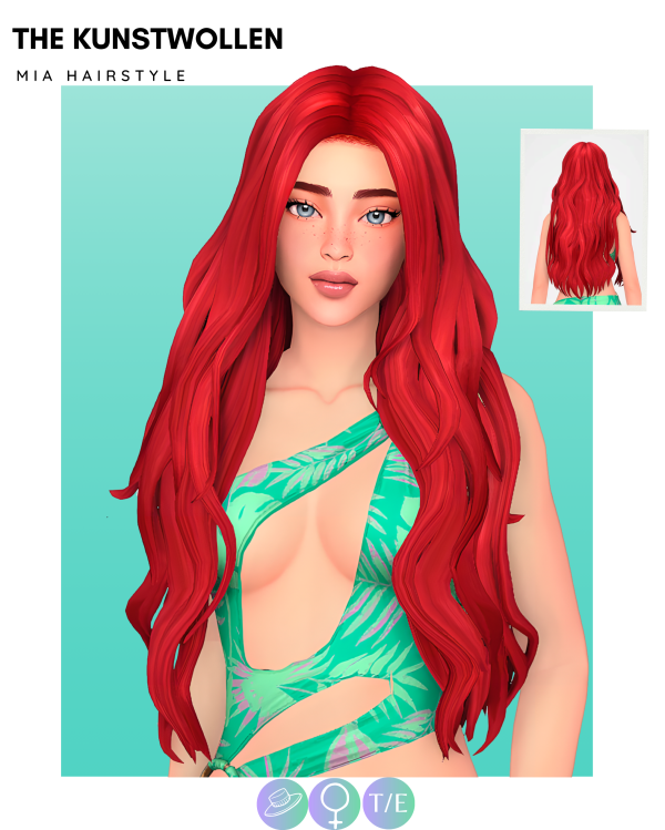 Maxis Match Mia hairstyle by simsfinds - The Sims 4 Custom Content