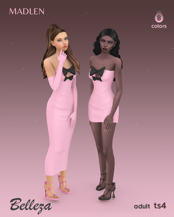 Maxis Match Belleza Dress (Download) by simsfinds - The Sims 4 Custom Content
