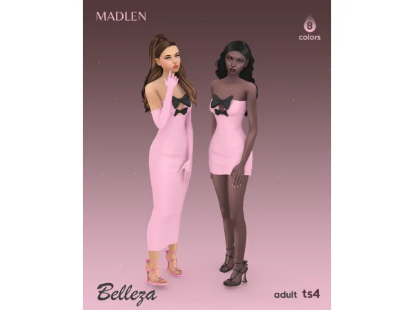 Maxis Match Belleza Dress (Download) by madlen - The Sims 4 Custom Content