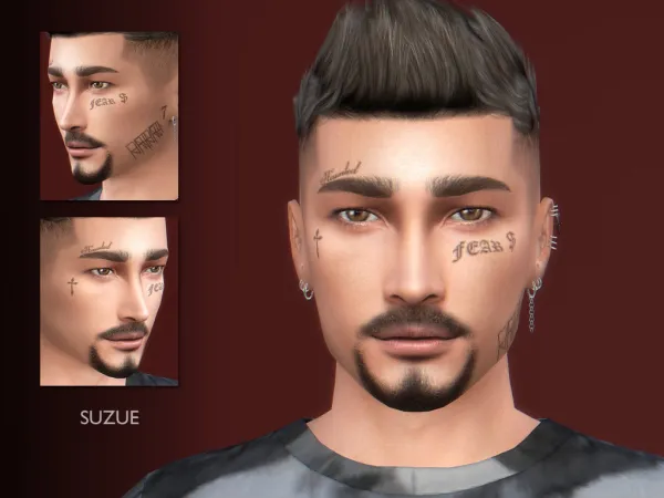 Mix Face Tattoos N30 - The Sims 4 Custom Content
