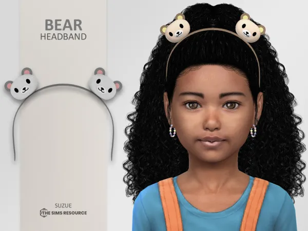 Alpha Bear Headband Child - The Sims 4 Custom Content