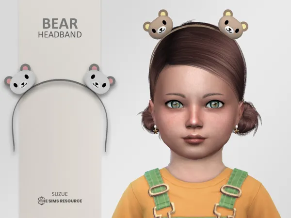 Alpha Bear Headband Toddler - The Sims 4 Custom Content