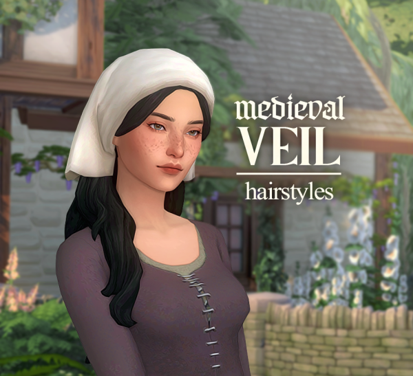 Maxis Match Simple Veil Hairstyles by simsfinds - The Sims 4 Custom Content