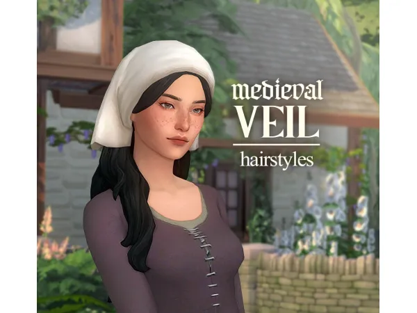 Maxis Match Simple Veil Hairstyles by lunamothsims updated - The Sims 4 Custom Content