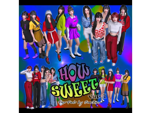 Mix H O W S W E E T (ver1) by dearkims - The Sims 4 Custom Content