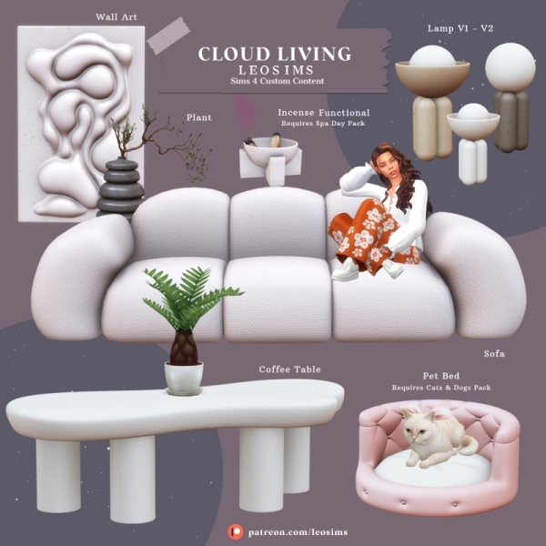 Mix Cloud Living by leosims4cc - The Sims 4 Custom Content