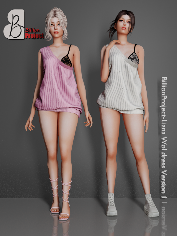 Alpha BillionProject Liana Wol dress by simsfinds - The Sims 4 Custom Content