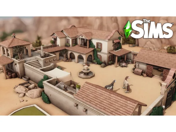 Beautiful Mexican Hacienda | The Sims 4 build by bojanasims