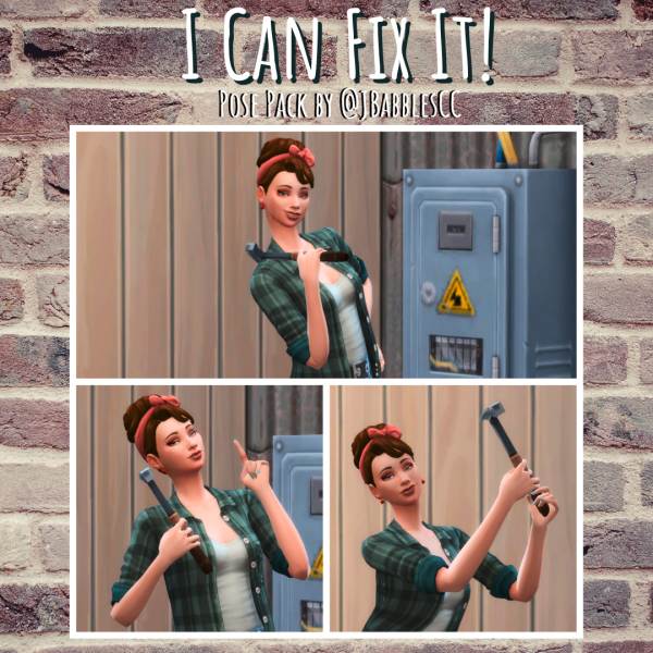 Mix I can fix it Bite Sized Pose Pack by simsfinds - The Sims 4 Custom Content