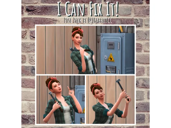 Mix I can fix it Bite Sized Pose Pack by JBabblesCC - The Sims 4 Custom Content