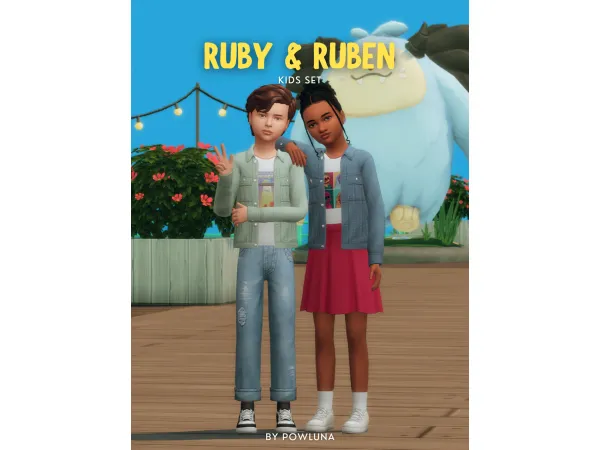Maxis Match RUBY RUBEN set by powluna - The Sims 4 Custom Content