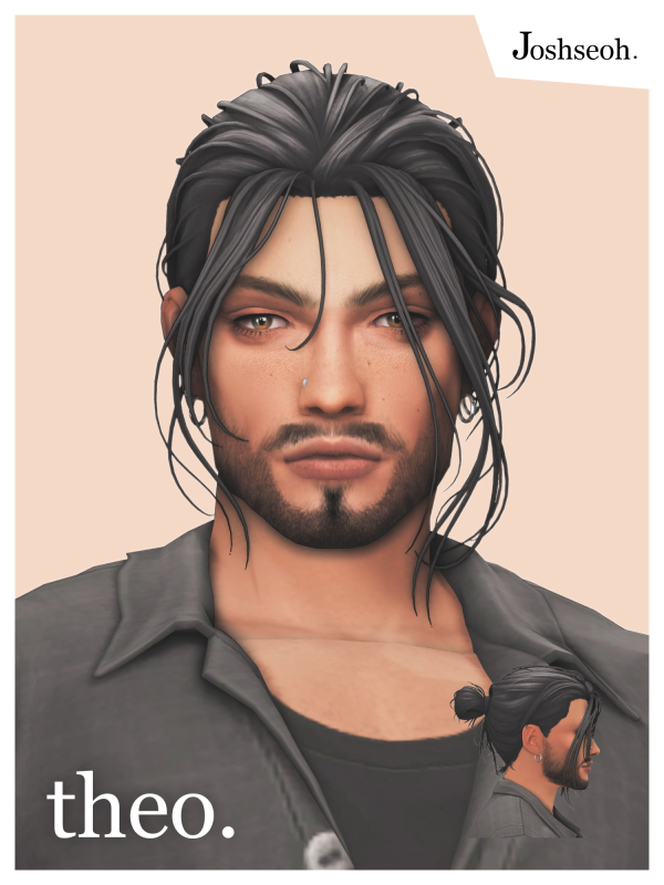 Maxis Match Theo Hair by simsfinds - The Sims 4 Custom Content