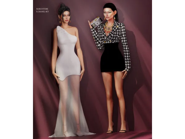 Alpha CHANEL X MABLY SET by Mably - The Sims 4 Custom Content