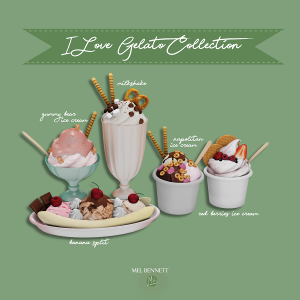 Alpha I Love Gelato Collection by melbennett - The Sims 4 Custom Content