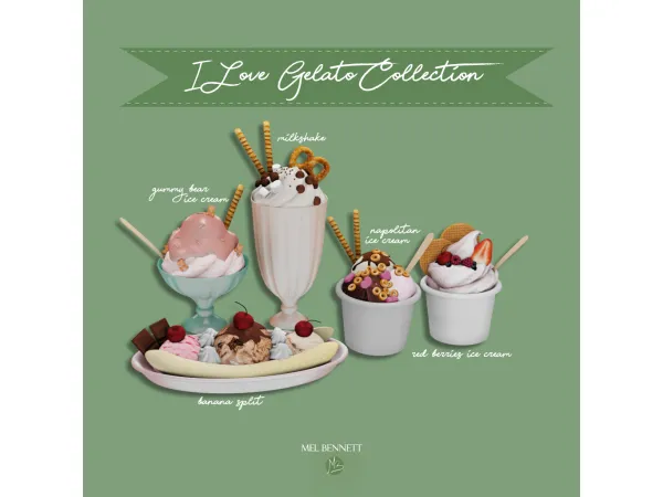 Alpha I Love Gelato Collection - The Sims 4 Custom Content