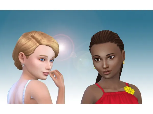 Maxis Match Earrings Hoop Small for Girls by kiarazurk - The Sims 4 Custom Content