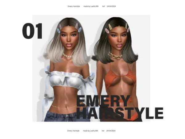 Alpha Emery Hairstyle by leahlillith - The Sims 4 Custom Content