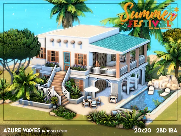 Maxis Match Azure Waves Summer Festival (NO ) by xogerardine - The Sims 4 Custom Content