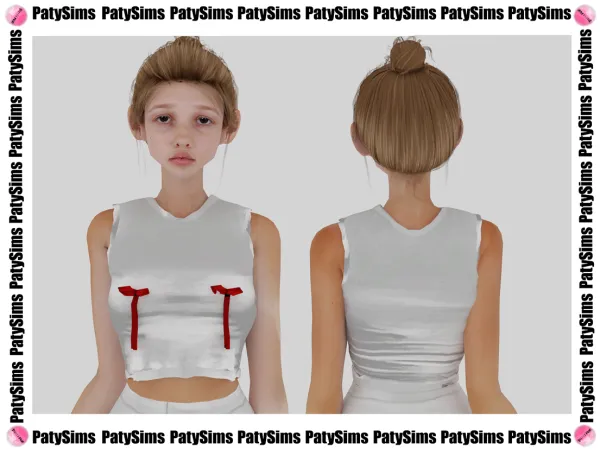 Alpha Top with ribbons PATYSIMS - The Sims 4 Custom Content