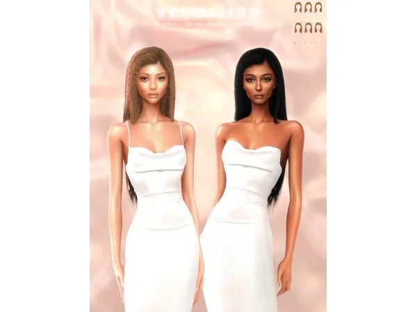 Alpha Vermilion Hairstyle - The Sims 4 Custom Content