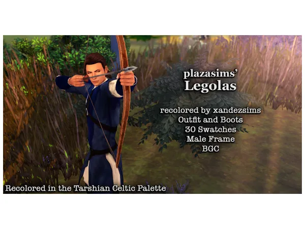 Alpha Recolor Legolas Set by plazasims by XanDezSims - The Sims 4 Custom Content