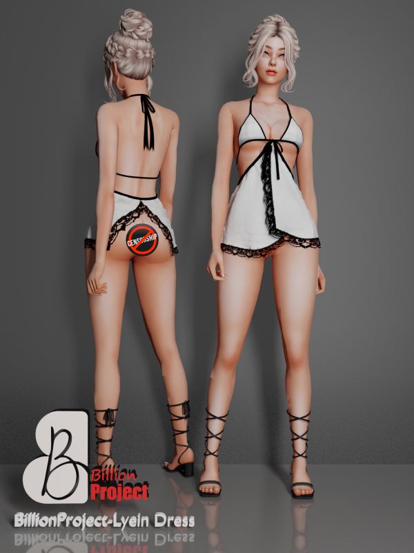 Alpha BillionProject Lyein Dress by simsfinds - The Sims 4 Custom Content