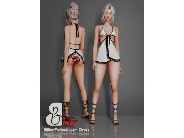 Alpha BillionProject Lyein Dress by BillionProject666 - The Sims 4 Custom Content