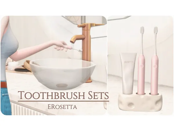 Mix [Free]Cheese ToothBrush Sets Override - The Sims 4 Custom Content