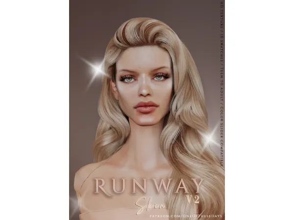 Alpha Runway V2 SKIN LIPSTICK TRAY FILES BFF by OneOfTheseDays - The Sims 4 Custom Content