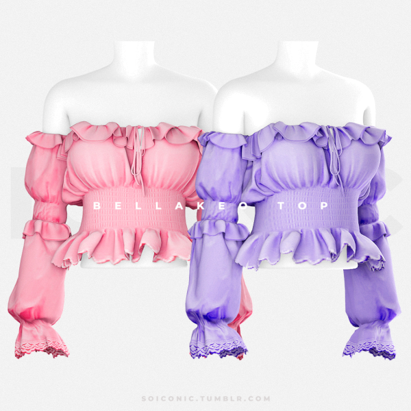 Alpha Bellakeo Top by simsfinds - The Sims 4 Custom Content