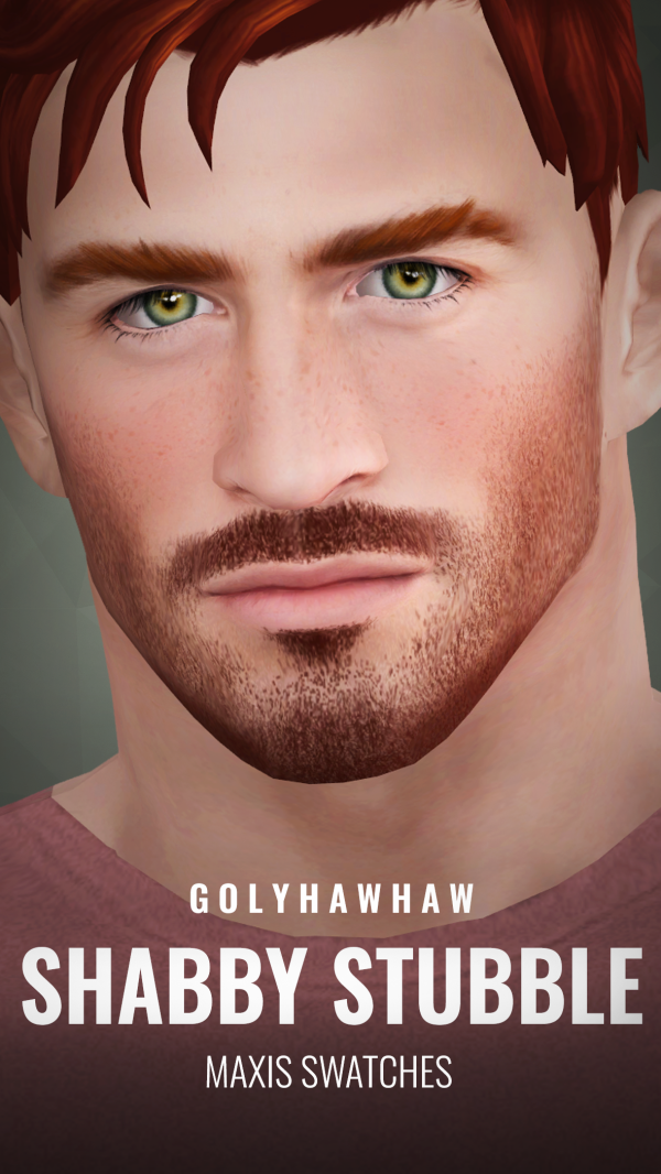 Mix Shabby Facial Hair by simsfinds - The Sims 4 Custom Content