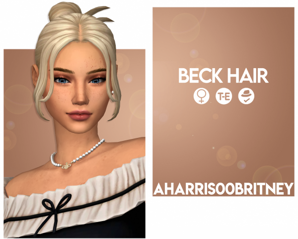 Maxis Match Beck Hair by simsfinds - The Sims 4 Custom Content