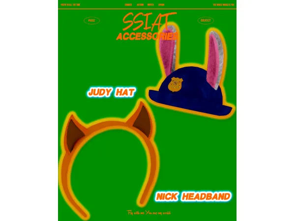 Alpha cas)bunny hat fox headband - The Sims 4 Custom Content