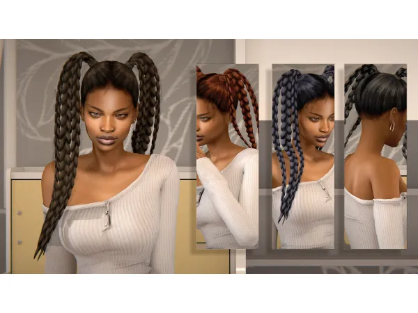 Alpha [MODCo] Briana Hairstyle by darknighttsims - The Sims 4 Custom Content
