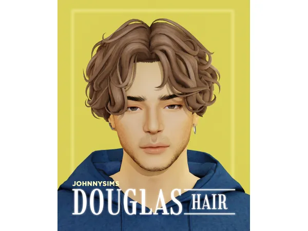 Maxis Match Douglas Hair by johnnysims - The Sims 4 Custom Content