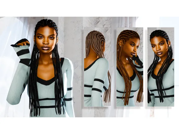 Alpha [MODCo] Edwina Hairstyle by darknighttsims - The Sims 4 Custom Content