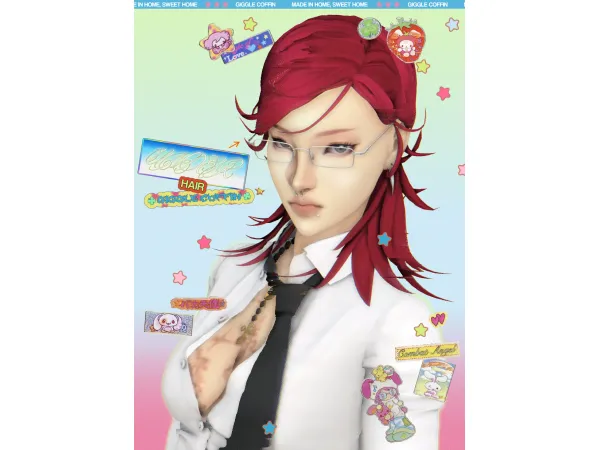 Maxis Match [GIGGLECOFFIN] UNDER HAIR by RottenMothBoy - The Sims 4 Custom Content