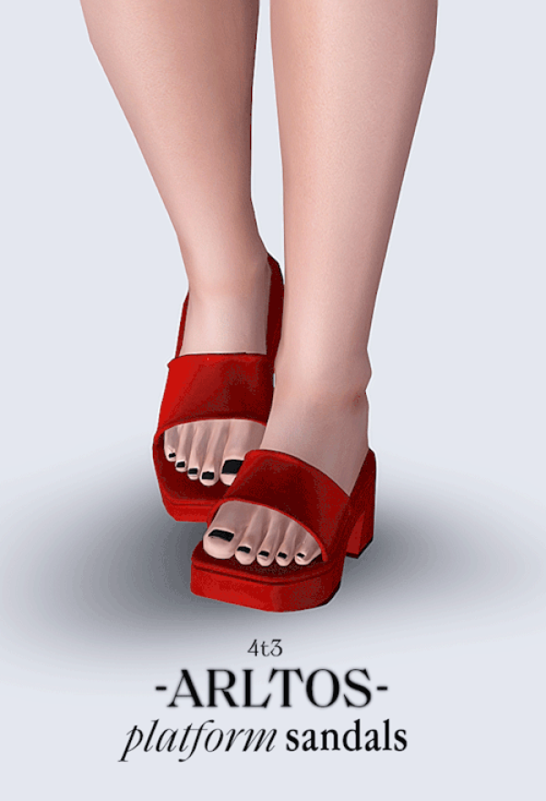platform sandals 199 by simsfinds - The Sims 3 Custom Content