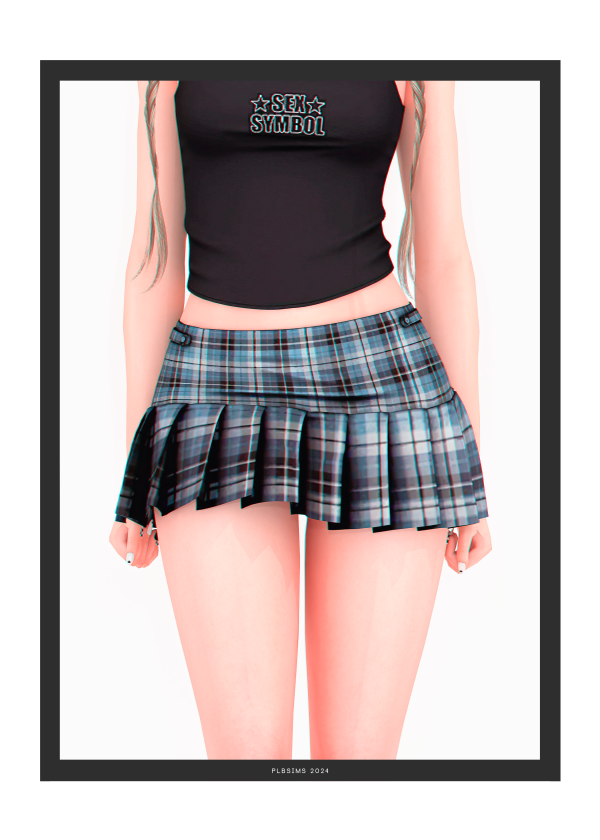 Alpha Rockstar Skirt by plbsims - The Sims 4 Custom Content