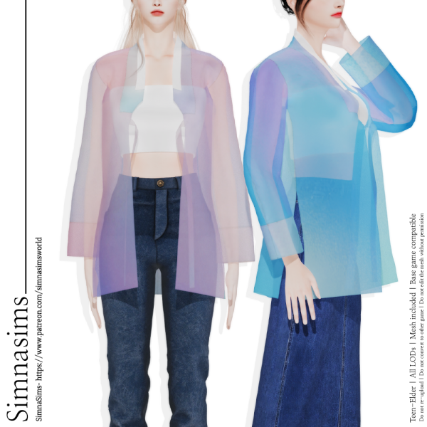 Alpha Gaon Dopo Hanbok Top by simsfinds - The Sims 4 Custom Content