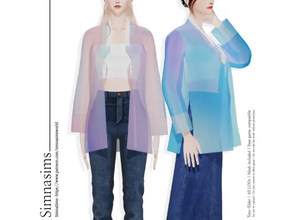 Alpha Gaon Dopo Hanbok Top by simnasimsworld - The Sims 4 Custom Content