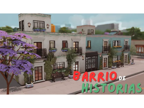 Maxis Match Barrio de Historias Rental Lot by micxsso - The Sims 4 Custom Content