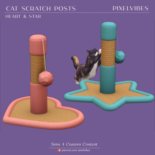 Alpha Cat Scratch Posts by pixelvibes - The Sims 4 Custom Content